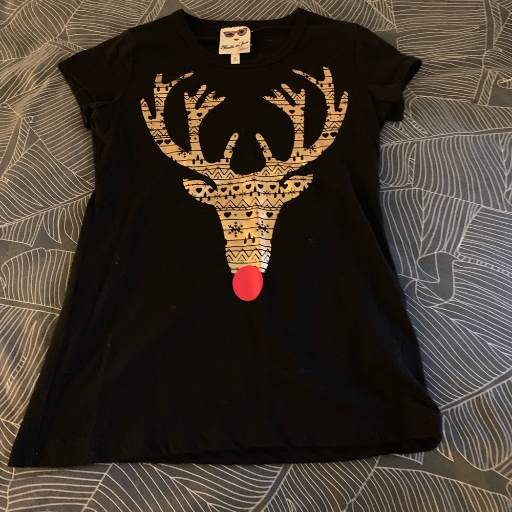 Black deer tee